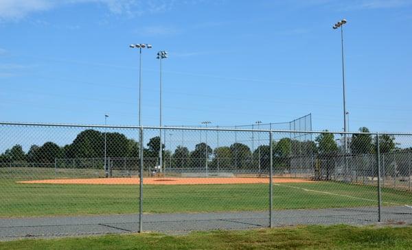 One of either 4 or 5 baseball/softball tournament fields wiith lighting.