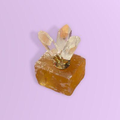 Citrine and quartz