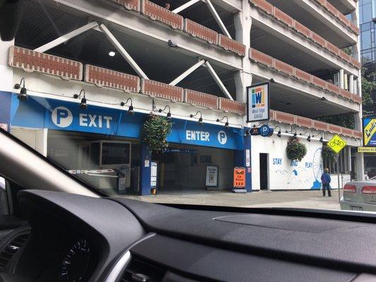 Entrance to garage on 2nd Ave.