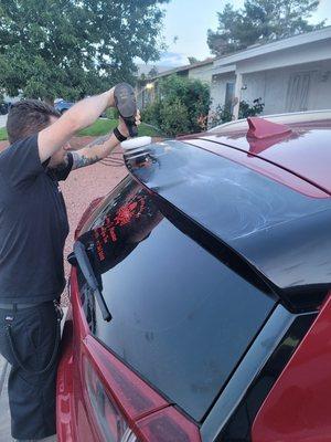 Paint correction on kia niro.