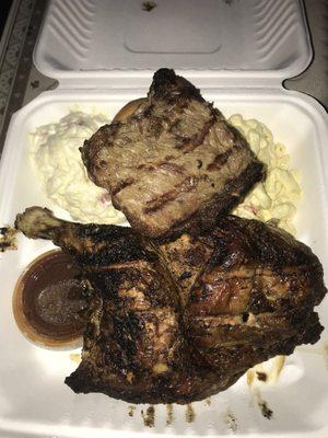 Steak & 1/2 chicken BBQ