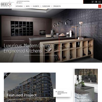 German kitchens website design