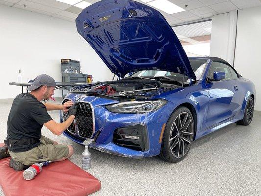 Brand new BMW in for paint protection film