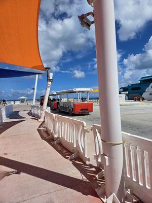 Disembarking at Bimini