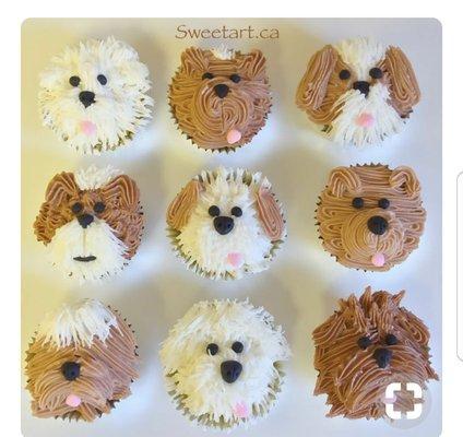 CUTE DOGGIE CUPCAKES