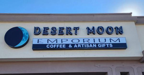 Storefront Signage for The Desert Moon Emporium