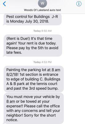 What landlord threatens to tow your car if you don't move it in ONE day?