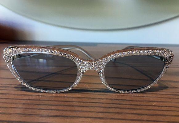 1960s French Rhinestone Cat-Eye Sunglasses