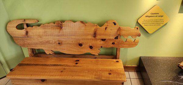 Cool alligator bench