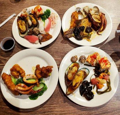 A grouping of our buffet plates