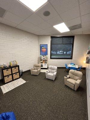 No kid-sitter? No problem! Complimentary play room for patient's children.