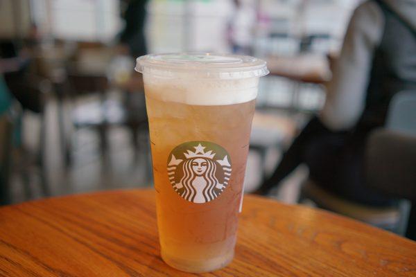 Shaken Peach Citrus White Tea Infusion - iced white tea with a hint of peach