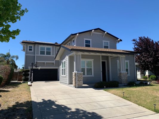 House paint and siding repair by A. Meono Painting.