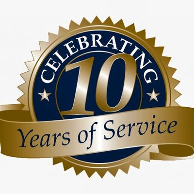 10 YEARS OF SERVICE TO THE COMMUNITY!