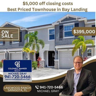 Bay Landing near Waterside Lakewood Ranch, FL Townhouse for sale!