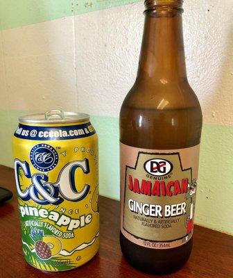 We tried pineapple and ginger beer soda. Very refreshing.