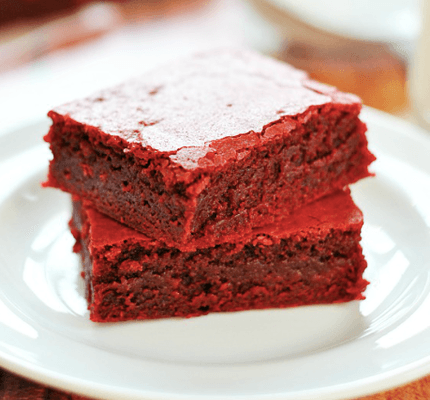 For our Red Velvet lovers! Try our Red Velvet Brownie.