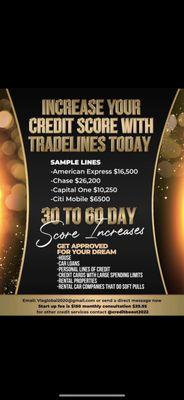 Credit Boosting Consulting Money Management and Financial Services Available