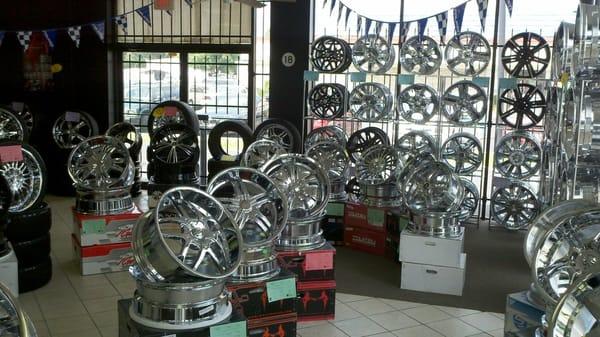 We carry the largest selection of custom wheels and high performance and off-road tires.