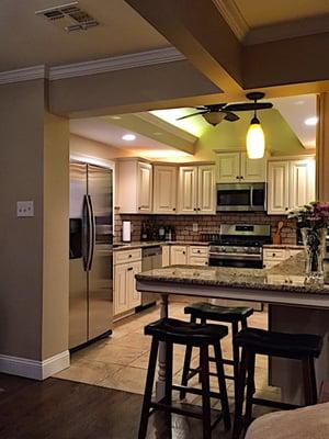 After photo of the useless breezeway turned beautiful custom kitchen!