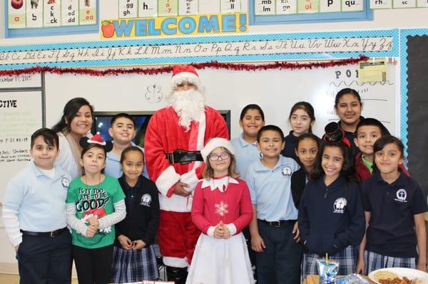 Santa visits St. Aloysius School