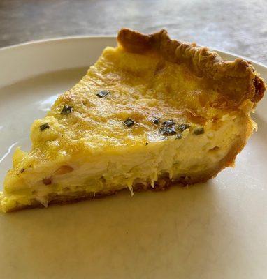 Homemade quiche fresh every Friday