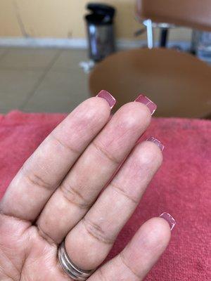 "Finished nails"