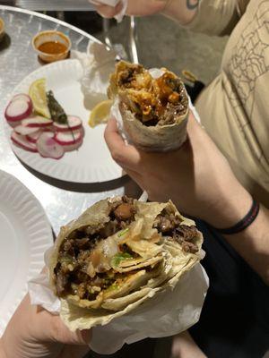 Carne asada burritos