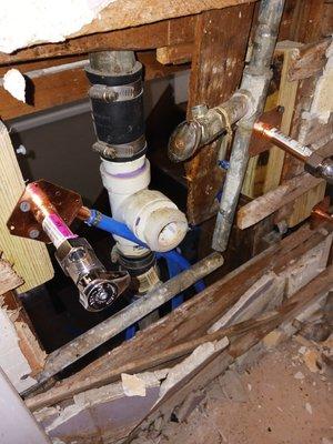 New shut-off vvalves and new pex lines