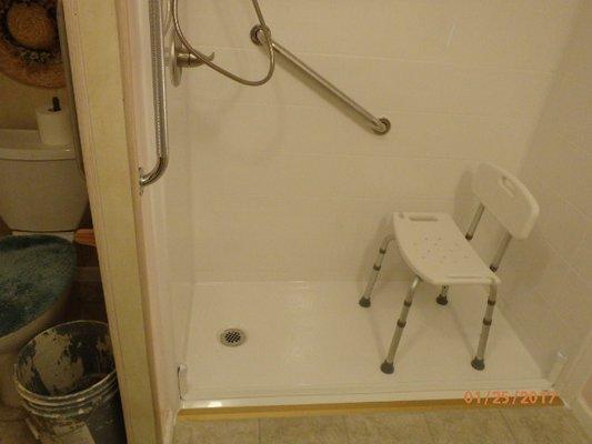 Handicapped accessible showers