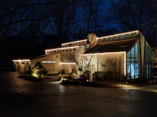 Fairfax Station, VA. Ludowici Tile Roof. Standing Seam Metal Roof. Seamless Aluminum Gutters. Annual Christmas Lights Installation.