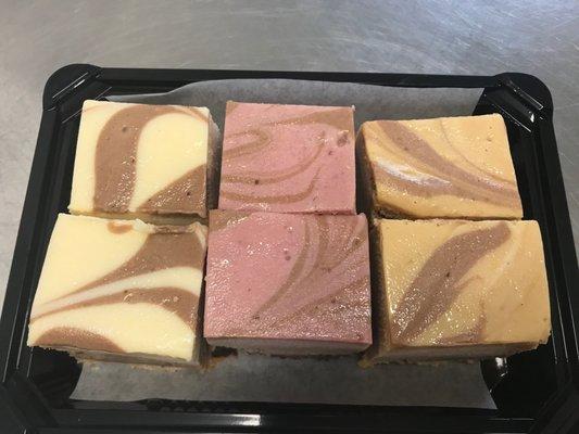 Family friendly 6-packs of our two-bite squares. This is our Chocolate Trio.