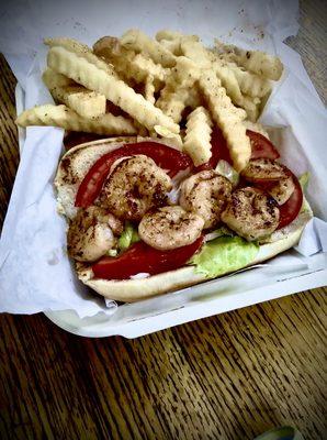 Try our famous Shrimp Po Boy