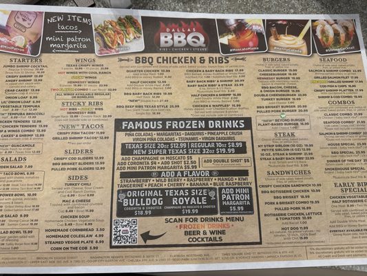 Placemat Menu