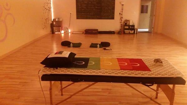 Setup for a Reiki session