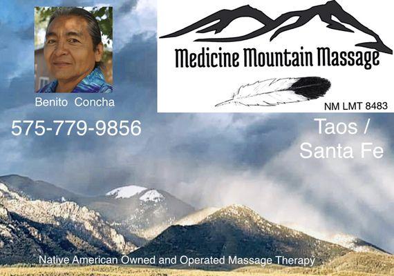 Medicine Mountain Massage Taos Business Card