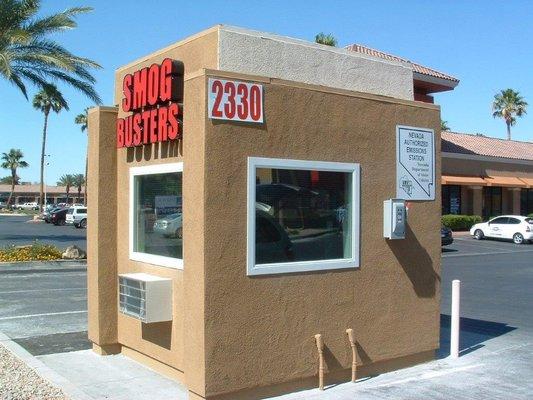 Between Carl's Jr & FedEx Office on the corner of Nellis & Sahara.