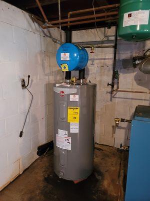 Electric water heater install