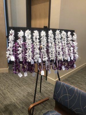 A lei for all his nieces and nephews!