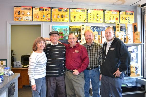 Pat Baker's visit to our shop with John K., Diane and Jason.