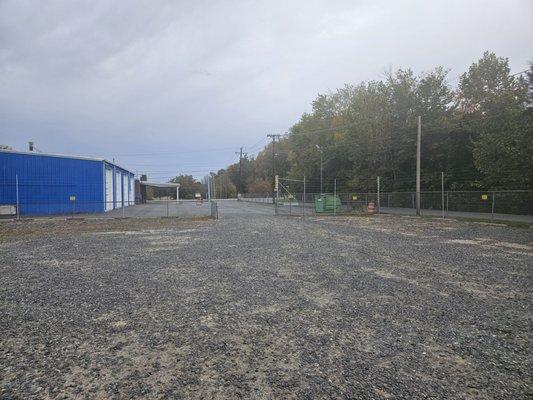 Parking lot facing Shattalon Drive between North Forsyth and the traffic light at Bethania Station