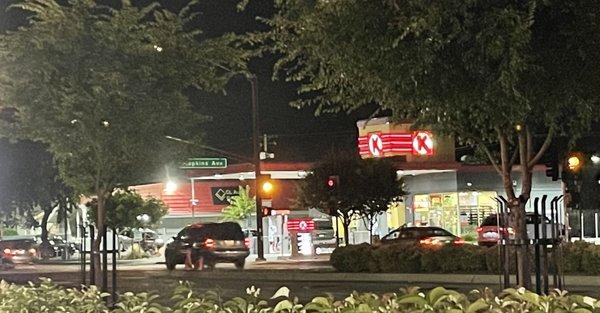 Store front at night