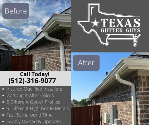 Looking for seamless rain gutters in Austin and surrounding areas. Call today!