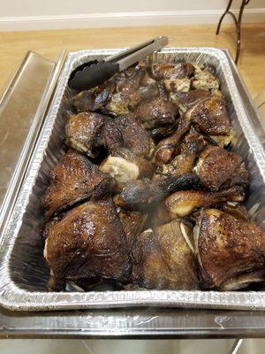 Smoked chicken quarters