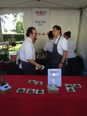 Chef Sang Yoon and his sous chef!