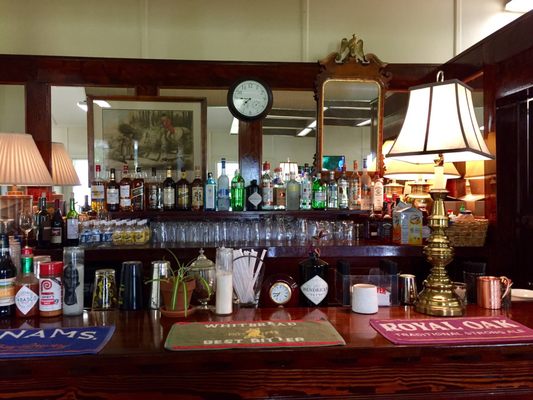 Bar in the men's locker room