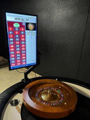 Party rental roulette display for your next event planning and party