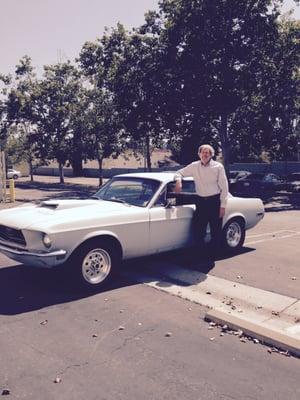 Dr. Meyer's latest project, 1968 Mustang restoration.