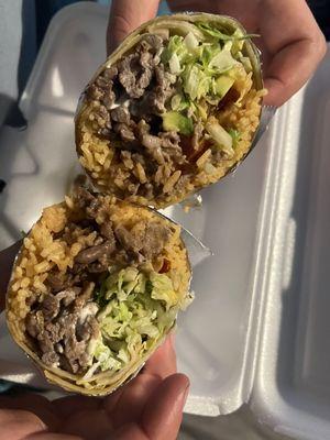 Steak burrito