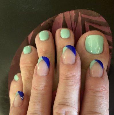 Vacation gel mani pedi